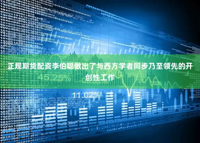 正规期货配资李伯聪做出了与西方学者同步乃至领先的开创性工作